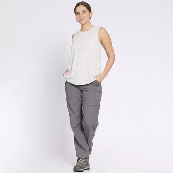 PANTALON DESMONTABLE KANNU MUJER GRIS OSCURO