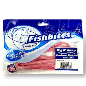 FISHBITES BAG O´ WORMS BLOODWORM 1/4