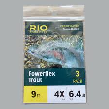 LEADER TROUT RIO POWERFLEX 3PACK